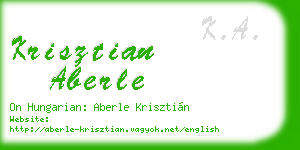 krisztian aberle business card